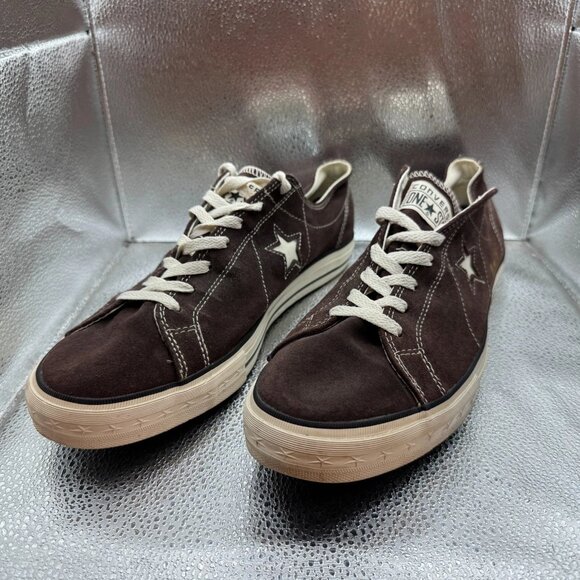 Size M13 W15 Converse One Star Ox Unisex Brown Low Top Athletic Sneaker - Picture 5 of 11